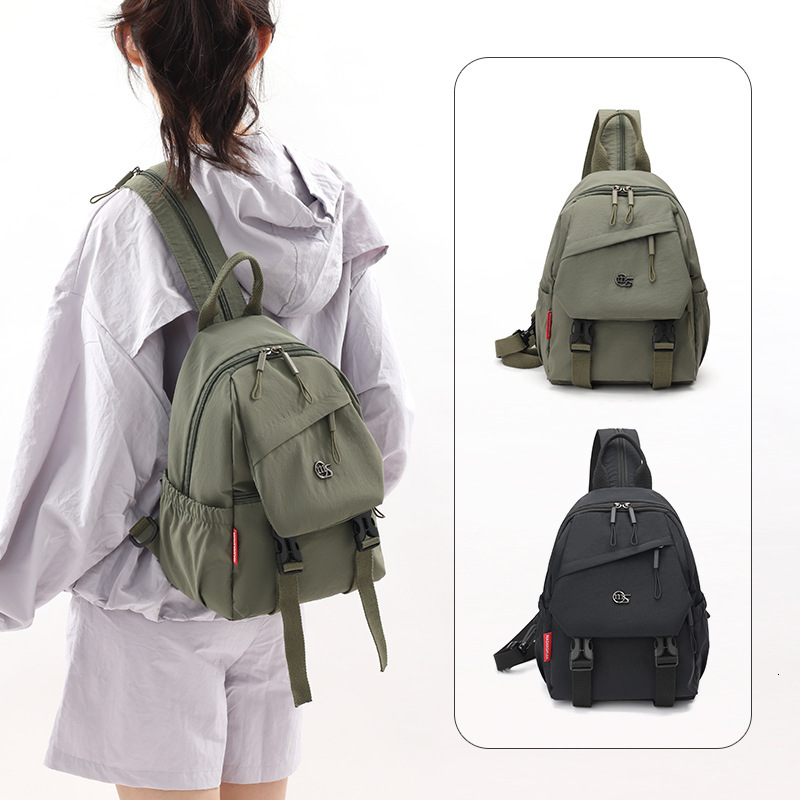 Water-Resistant Lightweight for Women New Fashionable Multi-Functional Chest Outdoor Crossbody Bag Dual-Use Backpack ddmymoon