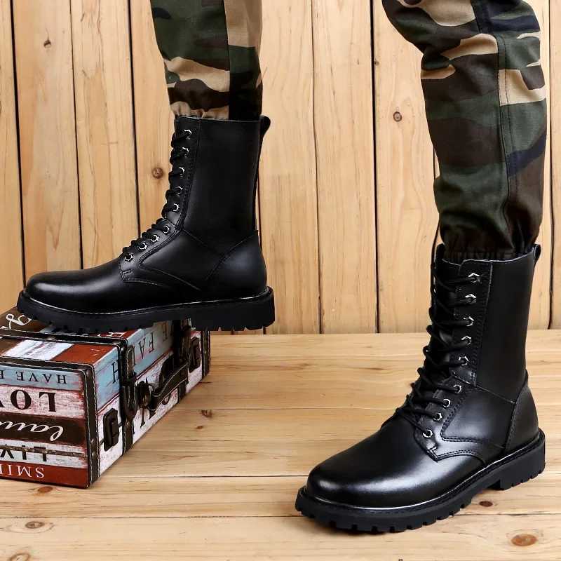 Mens Boots Genuine Leather Boots Waterproof Boots Winter Snow Shoes Warm Increase Mens Casual Shoes W250811