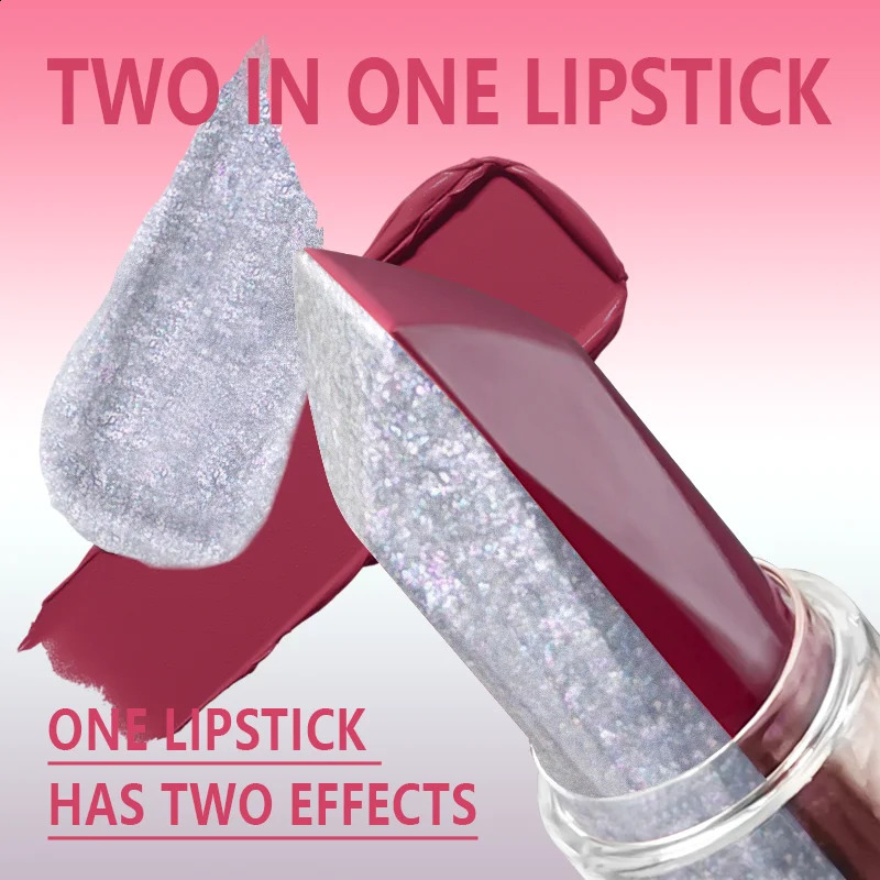 Chocolate gradient lipstick is durable waterproof and not easy to stick. The cup appears white lipstick for Valentines Day 250809