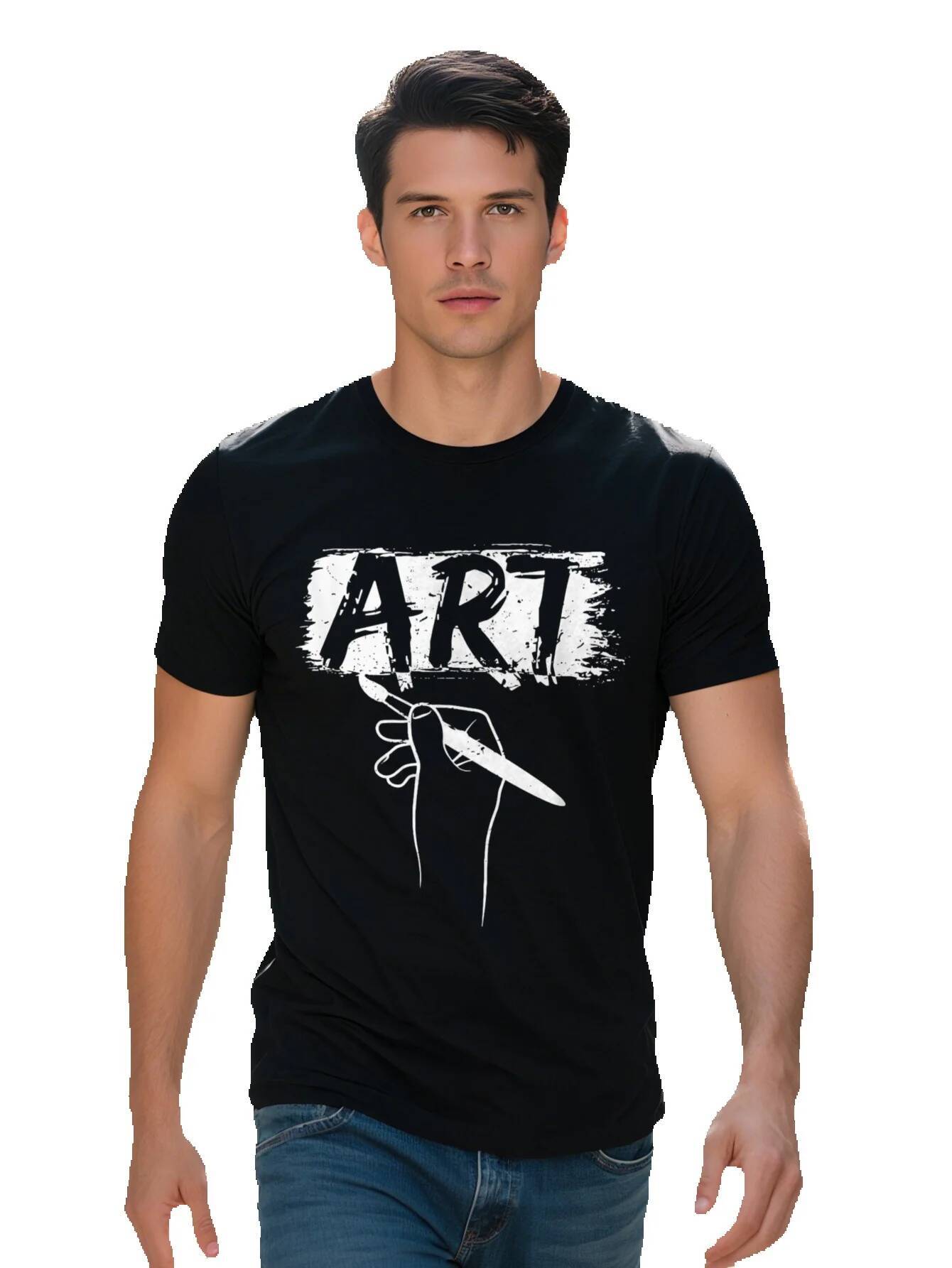 Men s Artist Inspired Cotton T Shirt Funny ART Graphic Design Short Sleeve Round Neck Artistic Gift for Painters c5884 c56f6