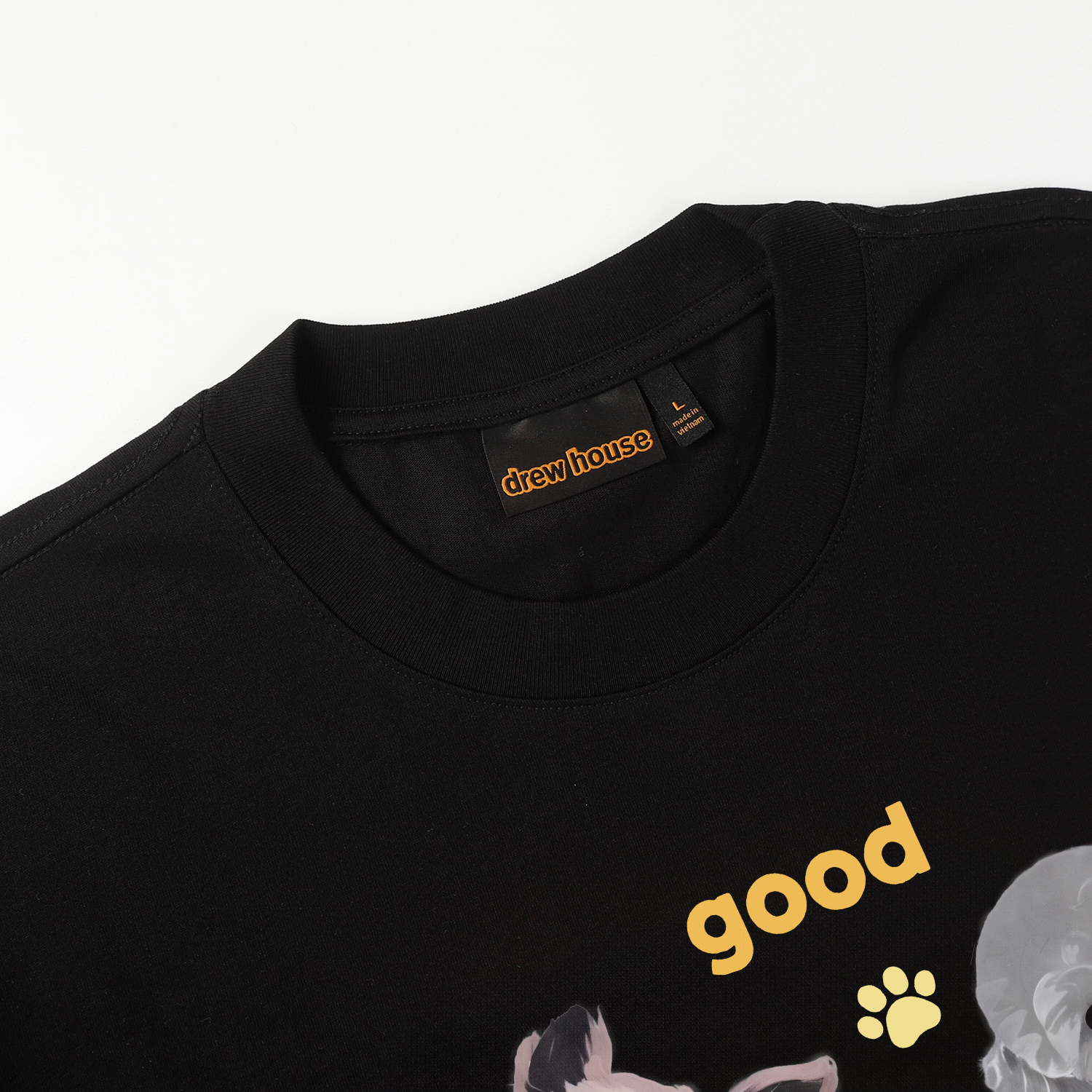 Drew House Designer luxury T shirt men's and women's T-Shirts good dogs print