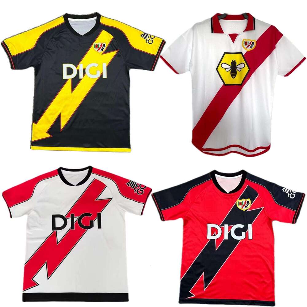 2025 2026 Rayo Vallecano Men football jersey ISI BEBE VALENTIN DIMITRIEVSKI SANTI COMESANA 25 26 camisetas de futbol Home Away 3rd Short Sleeve soccer Shirts