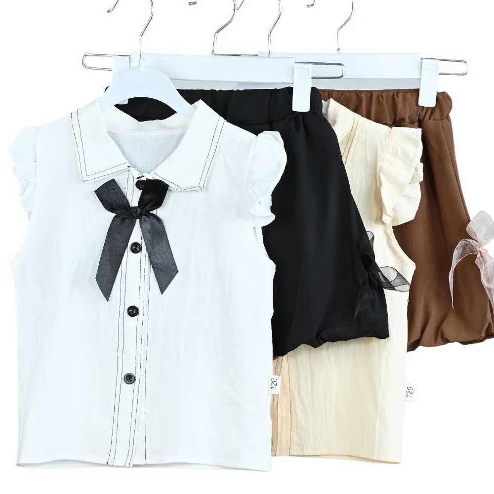 Baby Girls Summer Set Kid Small Flying Sleeve Shirt Bud Pants Two-piece Suit Toddler Princess Sport Tracksuits Children Clothing Z250811