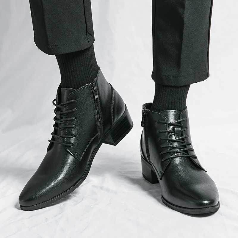 2023 Genuine Leather Designer Luxury Mens Classic Dress Shoes Mens Fashion Winter Chelsea Casual Boots Ankle Boot Footwear W250811