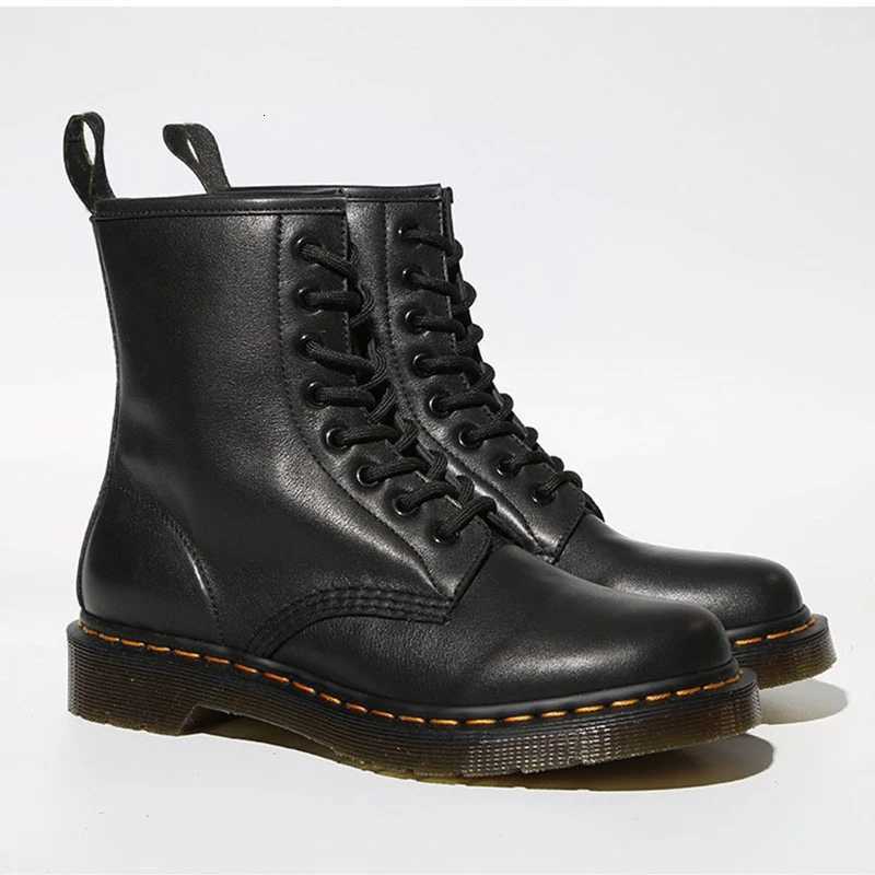 Unisex Genuine Leather Casual Boots Fashion British Style Riding Short Ankle Boots Couple Boots Size 35-48 Womens Boots W250811