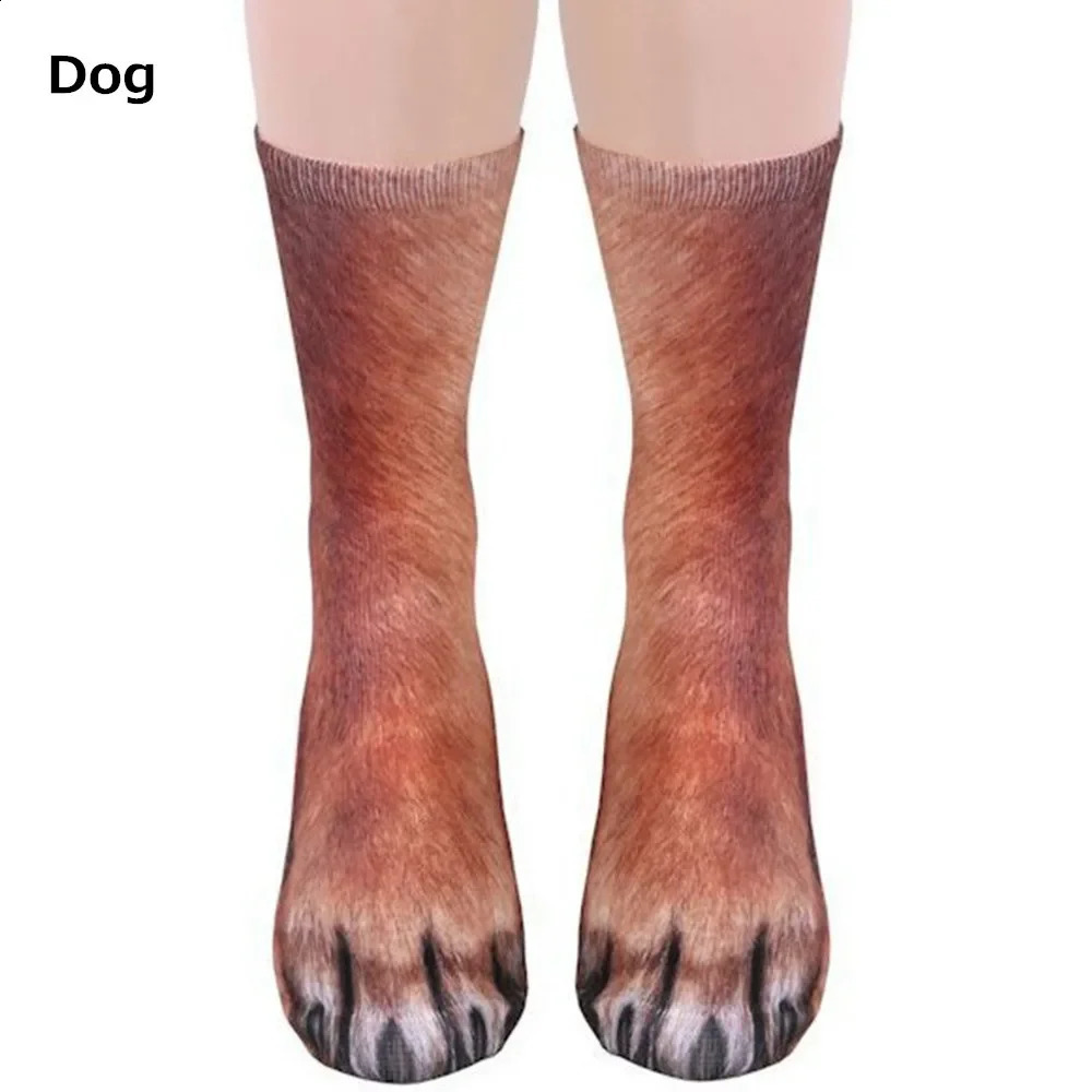 Unisex Adult 3D Print Animal Paw Socks Creative Funny Cat Dog Dinosaur Tiger Novelty Gag Christmas Gifts 250805