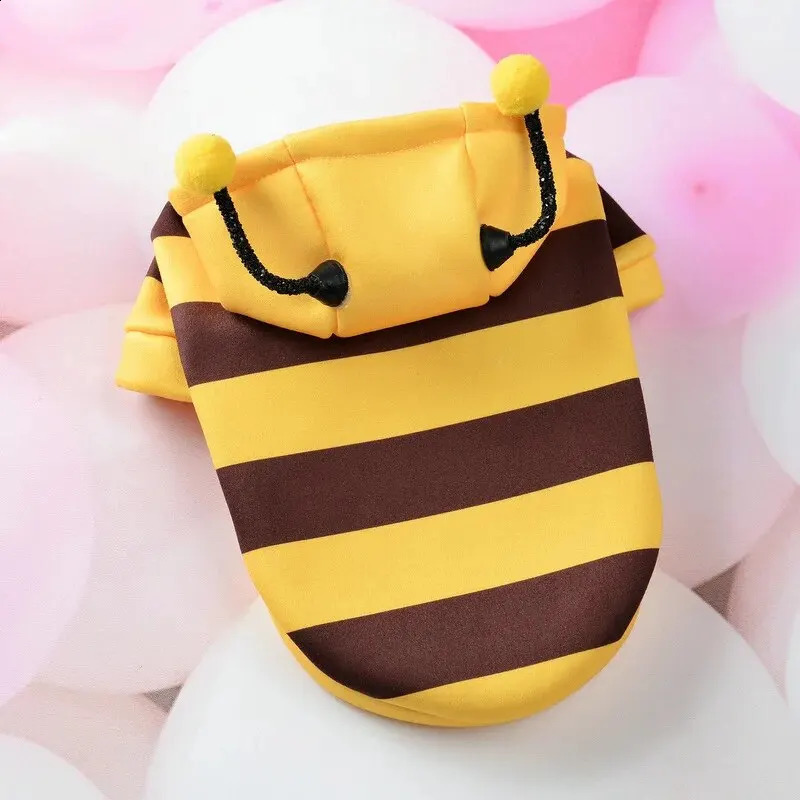 1PCS Dog Clothes For Autumn And Winter Schnauzer Teddy Small Puppy Cat Pet Hoodie Bee Transformation Suit 250806