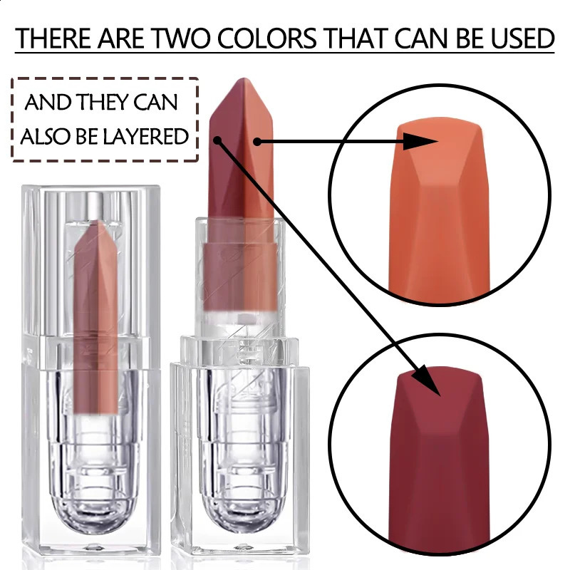 Orange Lipstick Lip Glaze Silky Smooth Matte Lip Gloss Carrot Bright Color Lasting Lip Stick Sexy Women Cosmetics Makeup Product 250809