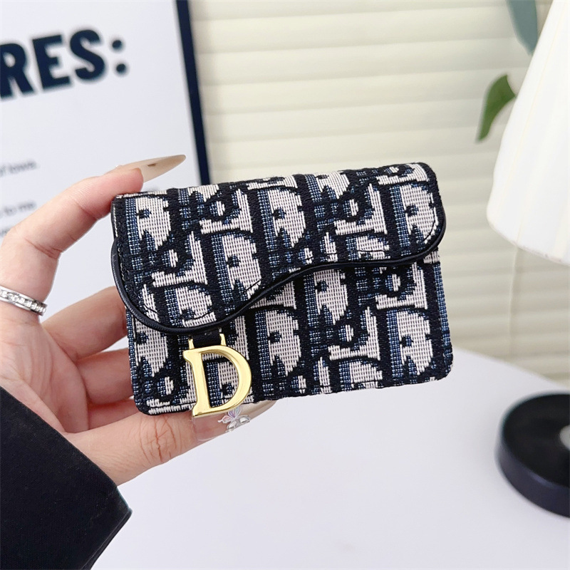 short wallet kids luxury classic letters purse bag mini coin purse vintage card holders key pouch flap wallets ladies cute D charm porte-monnaie