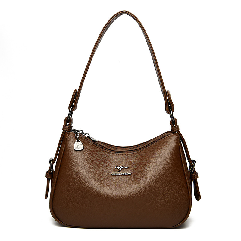 High-end Soft Leather Underarm Women, New Versatile Large Capacity Crossbody Bag for Middle-aged Moms ddmymoon