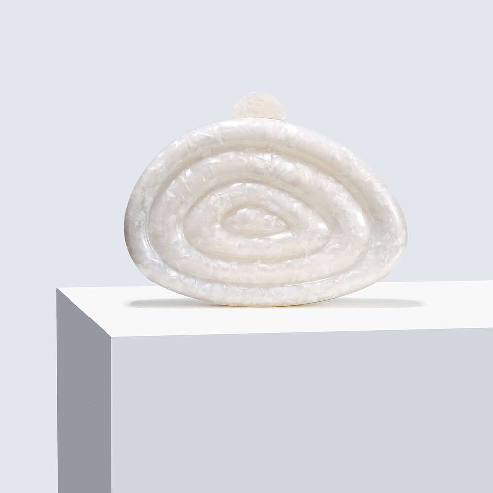 Women's New Shell Press Acrylic Evening Single Shoulder Crossbody Wedding Banquet Clutch Bag