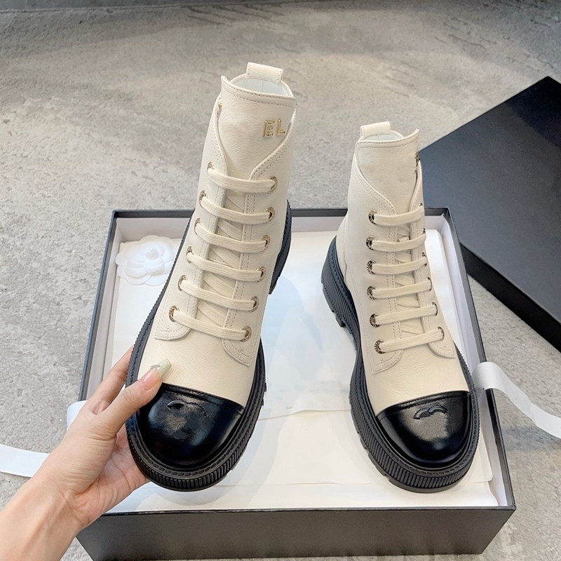 Ankle Boots Women Womens Leather boots Winter Round Toe Lace-up Short Boots Womens Platform Designer Knight Boots Women luxury Shoes 35-41