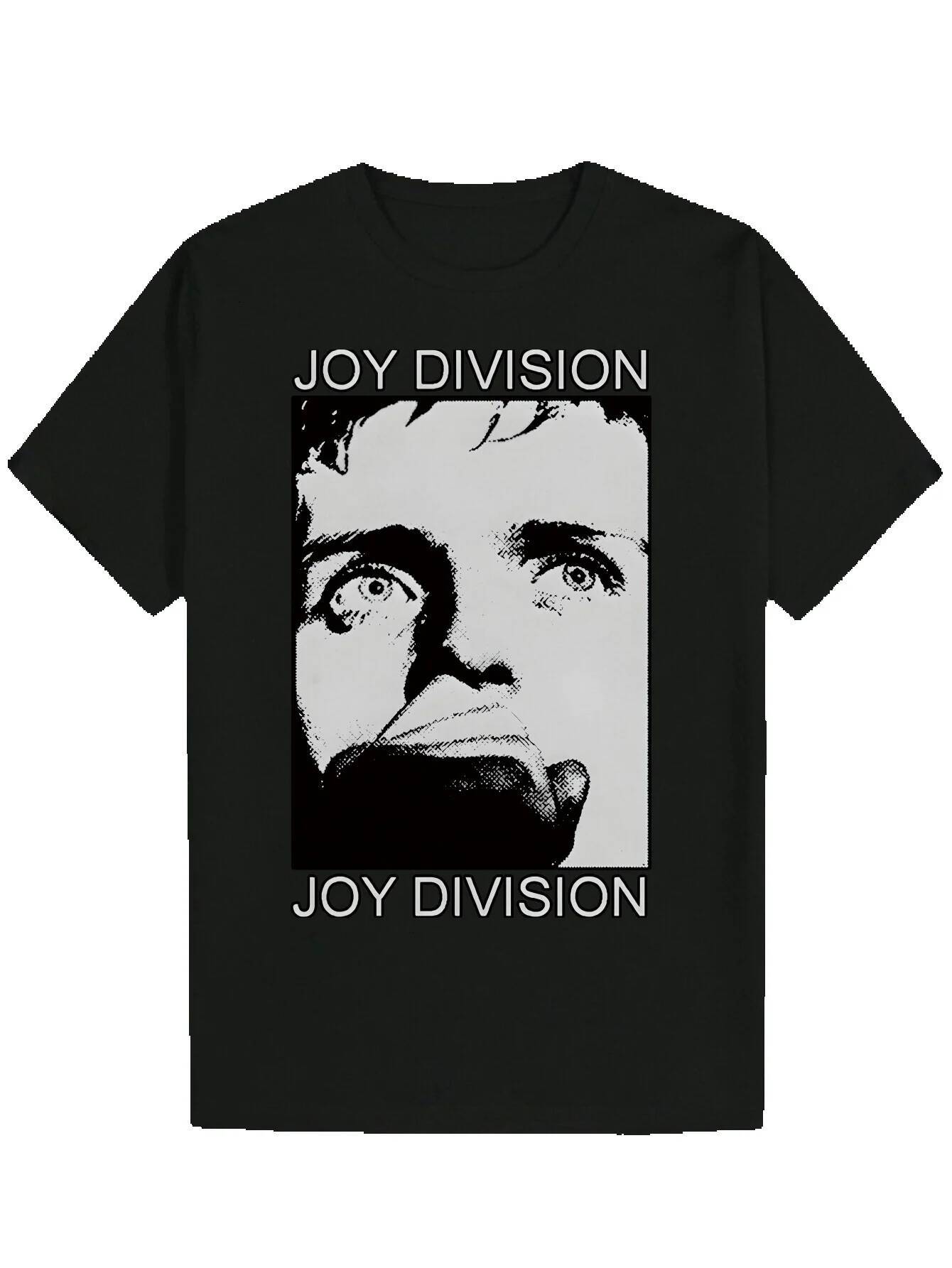 Men's Joy Division Graphic T-Shirt Band Portrait T-Shirt, Lightweight Breathable Polyester Shirt for Concerts, Casual Wear and Leisure - Machine 