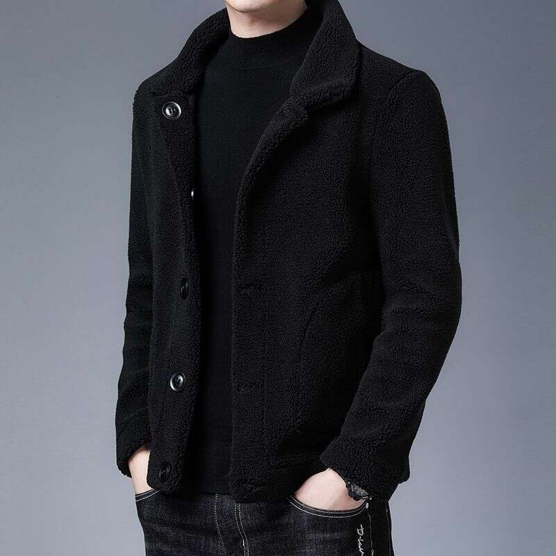 Men's Clothing New Style Fur Double Sided Sheep Shearling Thick Warm Version Of The Granular Fleece Men's Jacket