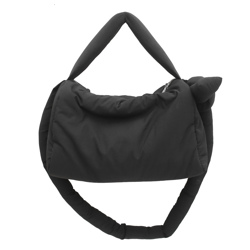 Autumn Winter New Cotton Jacket Water-Resistant Portable Versatile Commuter Crossbody Couple Style Handheld Pillow Bag