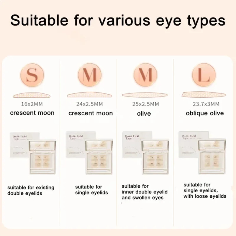 AKF Natural Invisible Double Eyelid Tape Stickers Fiber Instant Eyelid Lift Paste Long Lasting Bigger Eyes Beauty Makeup Tool 250807