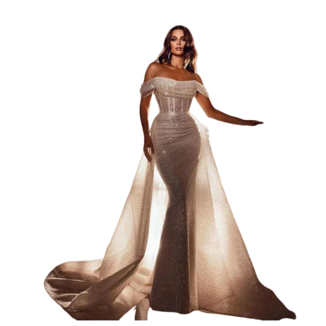 Sparkly Mermaid Prom Dress Sequins Spaghetti Straps Shine Crystals Evening Gowns Ground Dresses Sleeveless Customized Robe De Soiree vestido de novia 