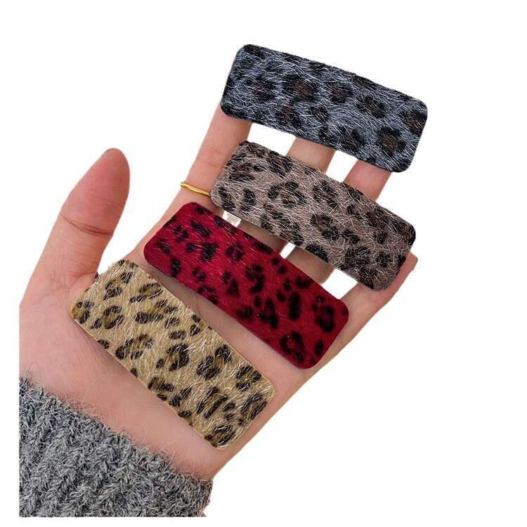 Autumn New Trend Leopard Print Mori Style Side BB Fashionable Bangs Clip Hair Accessories