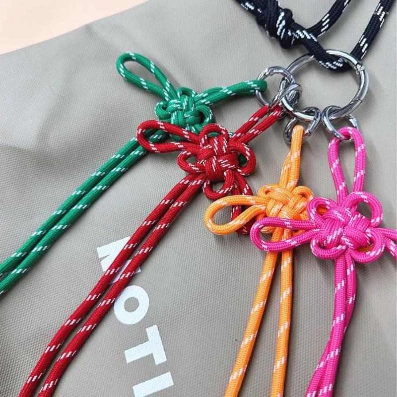 Good-luck Hand Woven Chinese Knot Tie Keychain Mobile Phone Hanging Decoration Delicate Gift Keyring Bag Accessories Pendant