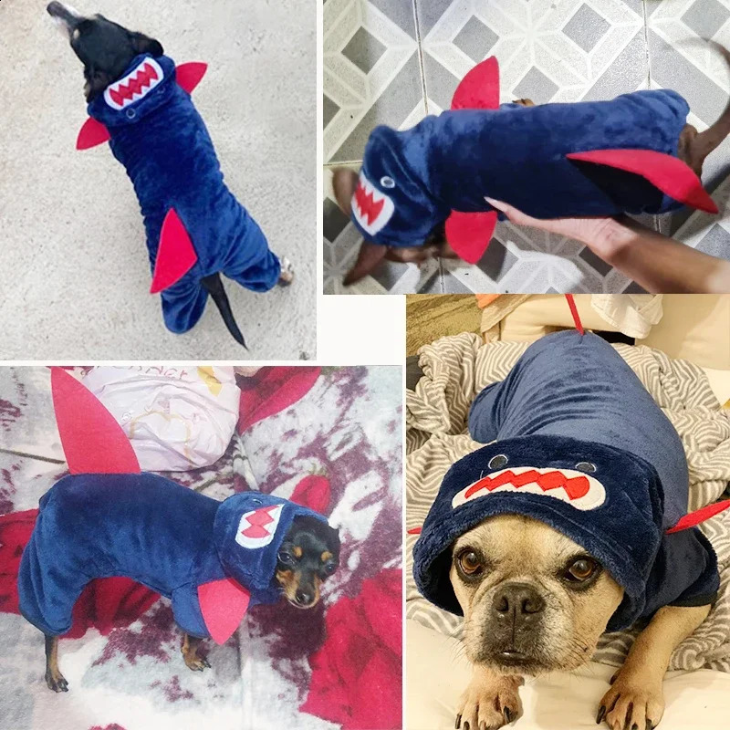 Fleece Dog Clothes Cosplay Pet Hoodies Winter Warm Dog Coat Jacket For Small Dogs Jumpsuits Chihuahua Yorkie Clothes Pet Apparel 250806