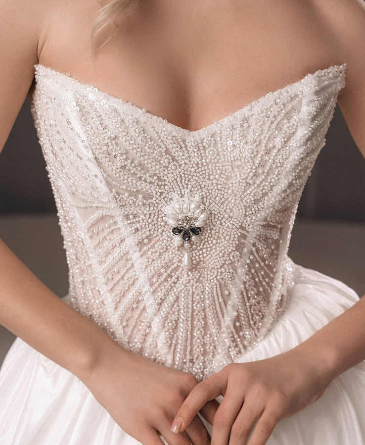 Luxury A-Line Wedding Dresses Sequins Beading High Neck Bridal Gowns Muslim Long Sleeve Customized Dress Vestido de novia Plus Size H251688