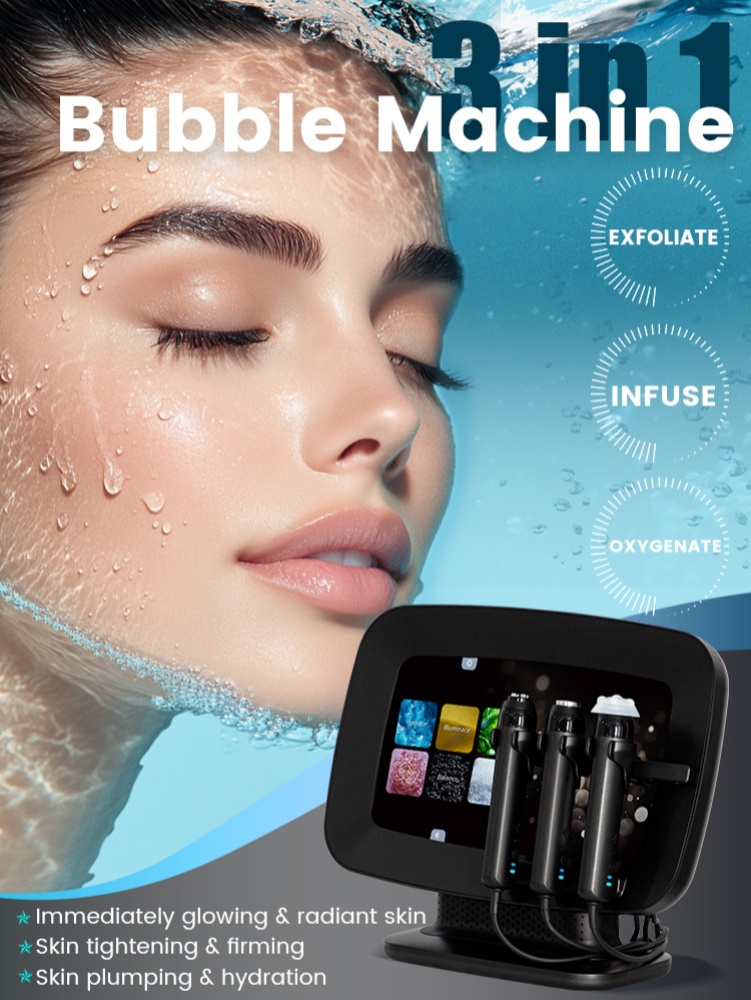 New Small Bubble 3 in 1 Skin Brighten Hydrate Retouch Oxygen CO2 Skin Care Facial Massage Oxygen Machine For Skin Care High Quality