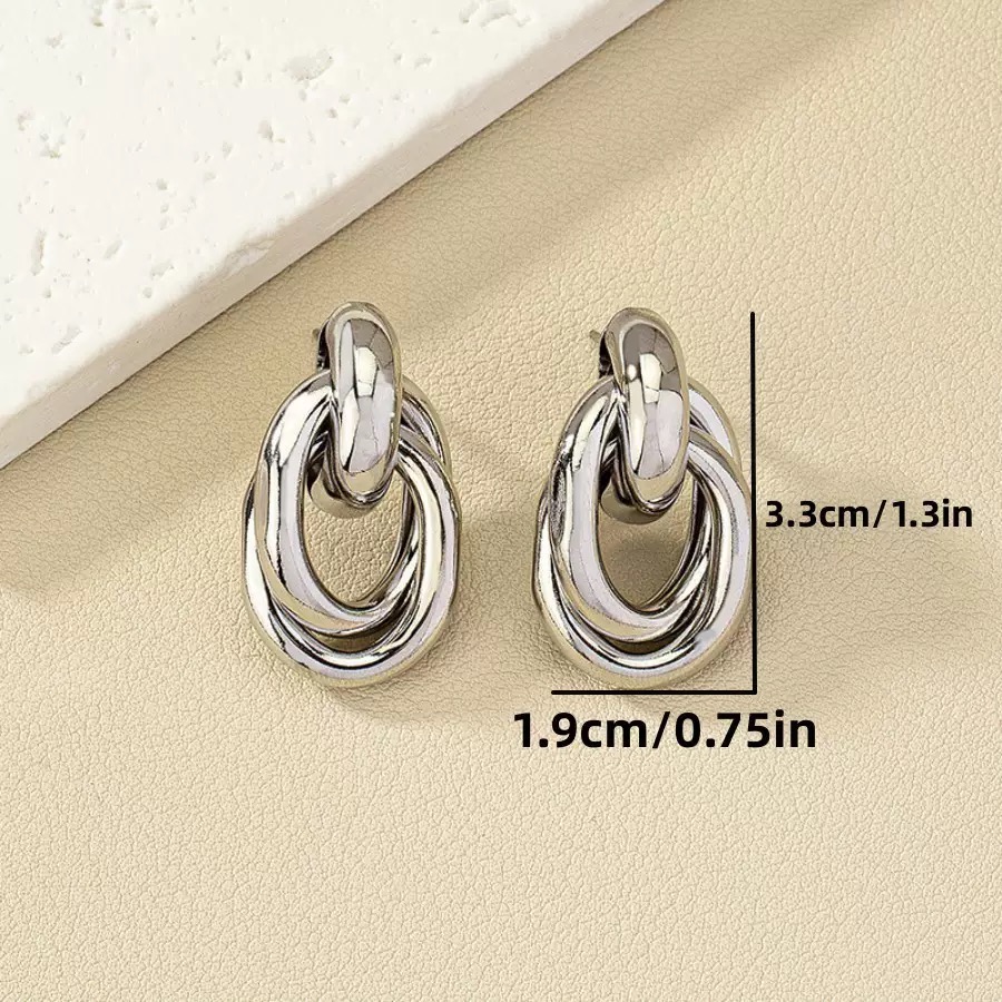 Fashionable gifts, wedding fashion accessories, round openwork geometric irregular round earrings