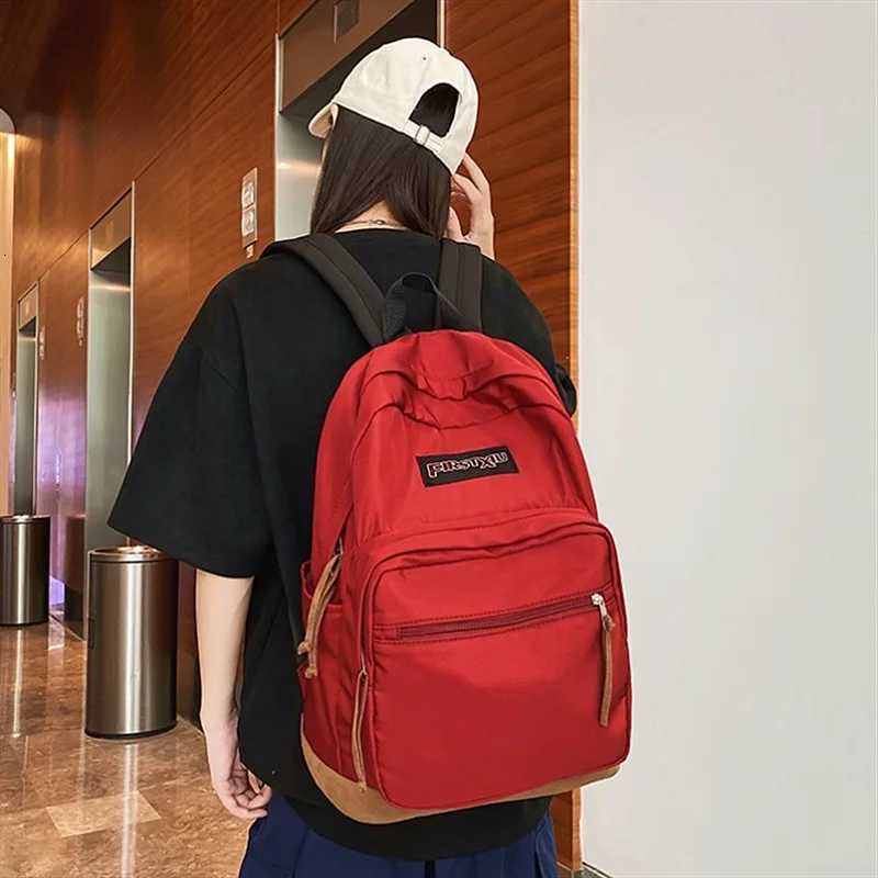 Mens Simple Backpack Mens Computer Bag Junior High School High School College Student Office Worker Casual Backpack Travel Bag M250811