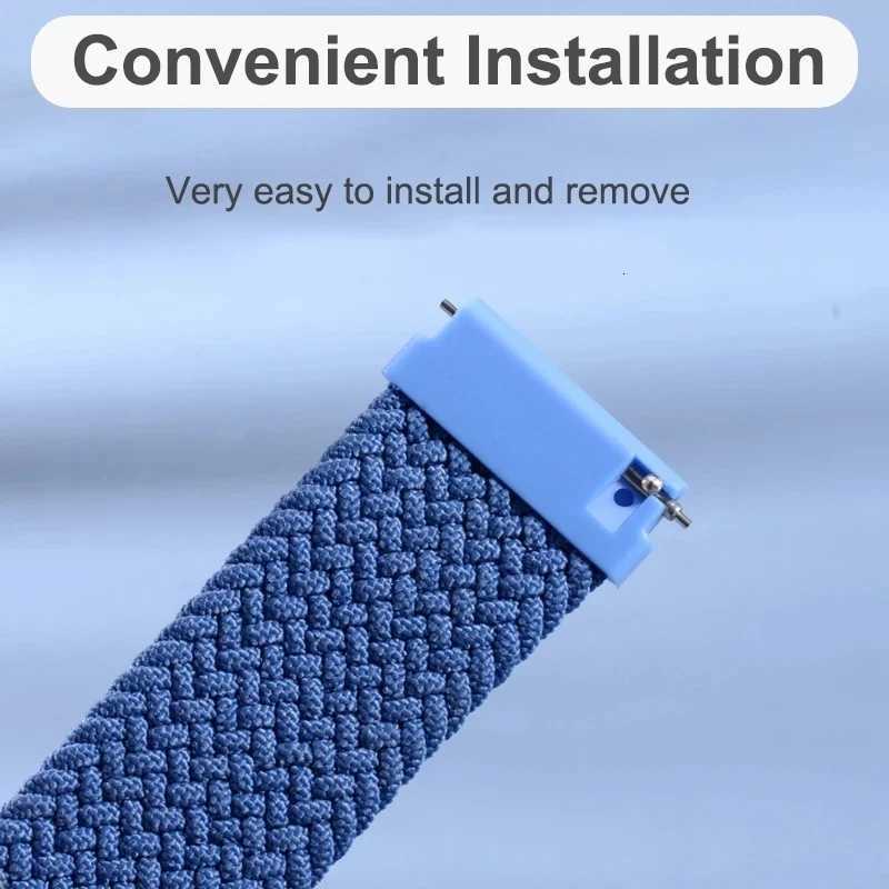 20mm 22mm Magnetic Bracelet for Samsung Galaxy Watch 7/6/Classic/5/4/3 Braided Loop Nylon Strap for Huawei Watch 4/3/GT 5 4 Band W250811