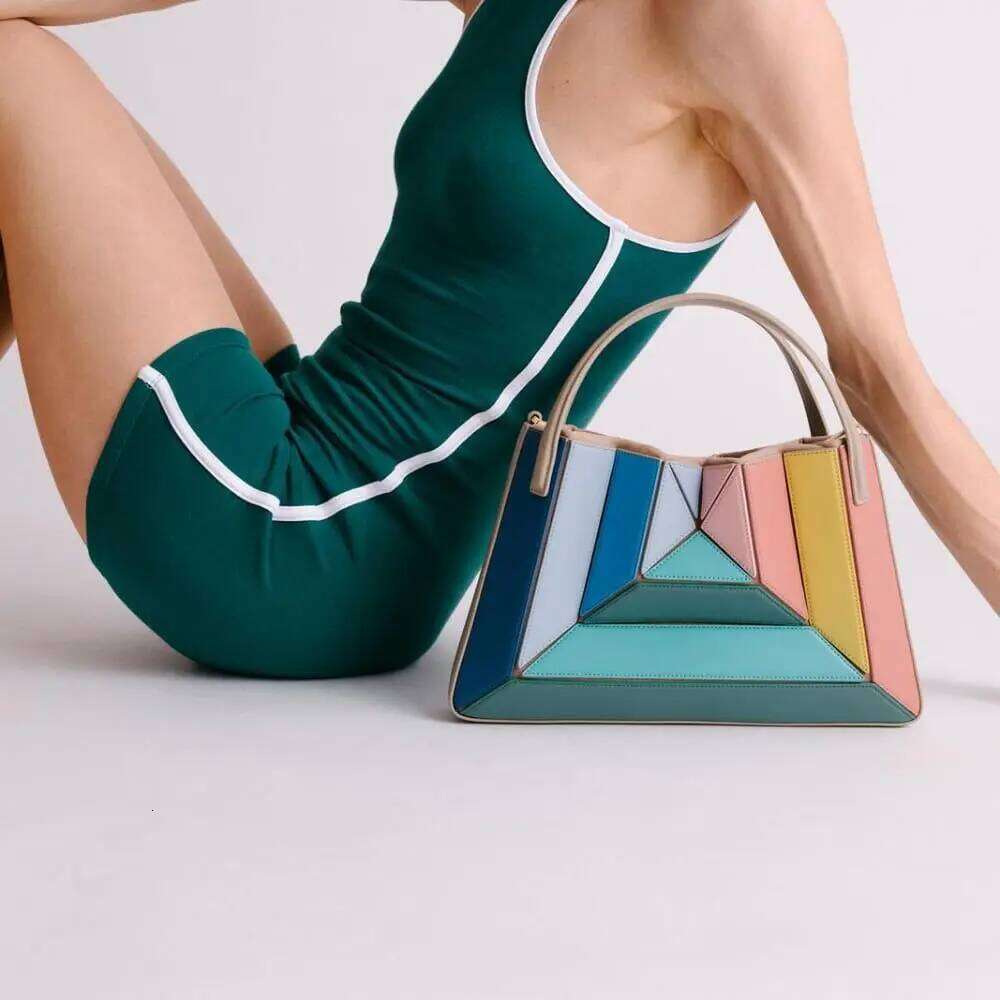 Fashion Panelled Women Handbags Patchwork Shoulder Bags Pu Leather Crossbdoy Bag Small Tote Trend Female Purses 2025