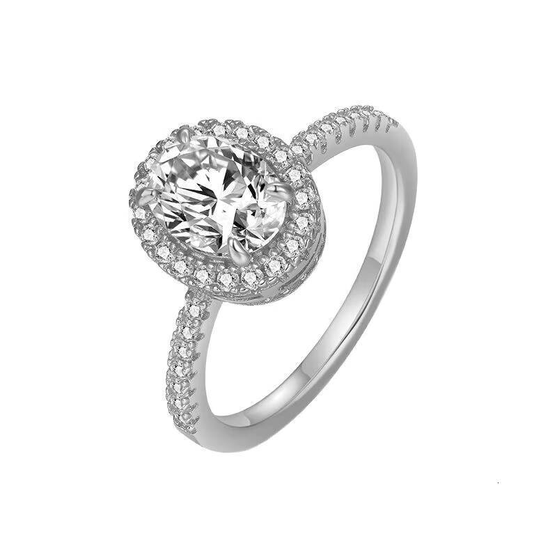 Elegant S925 Silver 6*8mm Moissanite Ring for Women Luxurious Jewelry with Unique Moissanite Gemstone