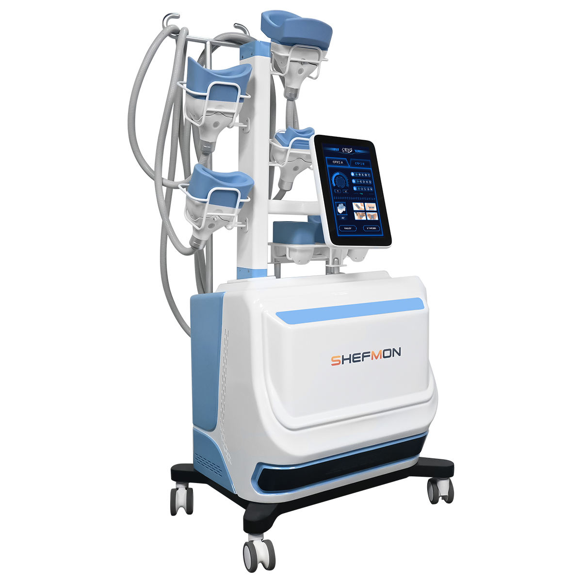 Hot Professional 4 Handles 360 Fat Freeze Criolipolisis Machine 7 Changeable Heads Fat Freezing Cryotherapy Cryolipolysis Double Chin Removal Slimming