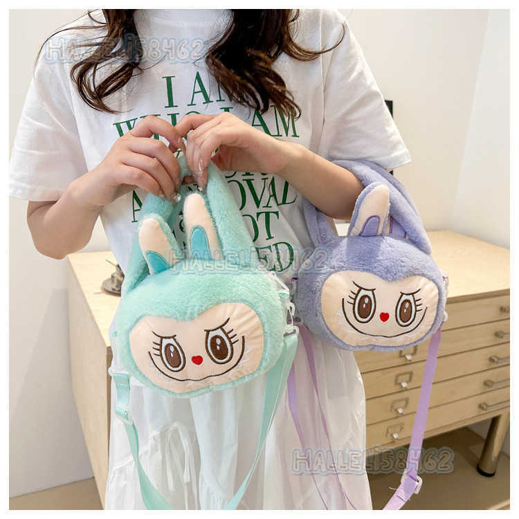 Cartoon Bubble Labubu Childrens Bag Claw Machine Plush Toy Cute Cartoon Handbag H250811