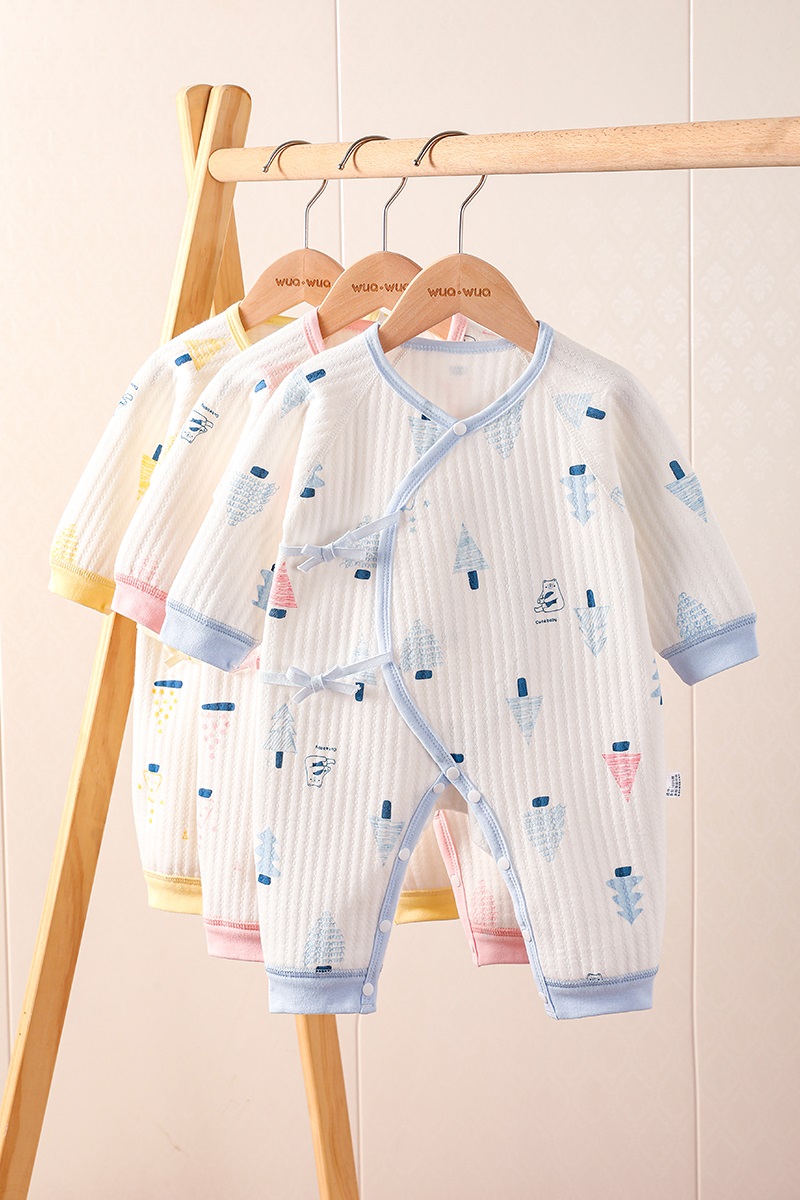 babys pure cotton seamless bodysuit yearround breathing comfort