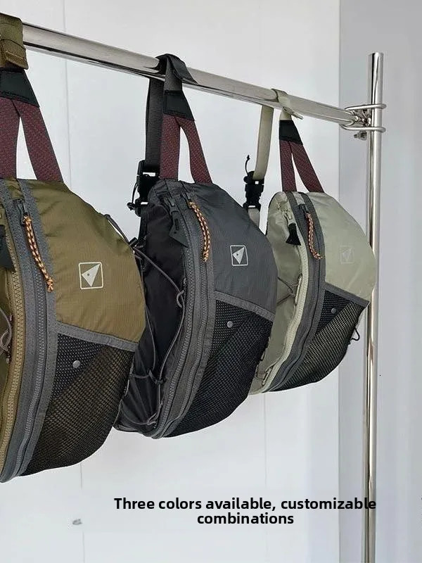 5L ex Outdoor Cycling Sport Bag High Aesthetic n Nylon 70D Wear Resistant Chest with Zipper Closure for Casual Use 250811