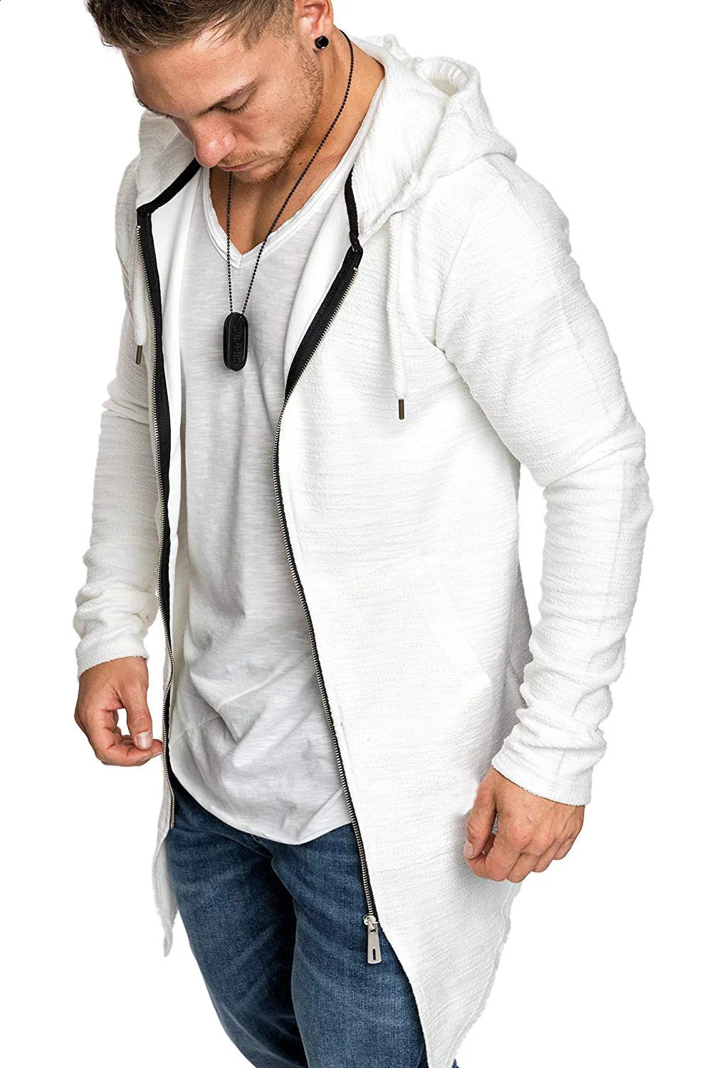 Korean style Spring Trench Coat Male Streetwear Windbreaker Men Solid Business Casual Loose Long Overcoat y250729