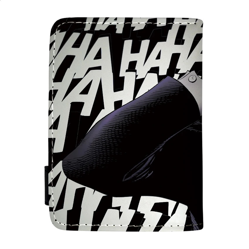 HAHAHA Printing Comics Cartoon Wallet HASP Short Purse with Zipper Pocket 250809