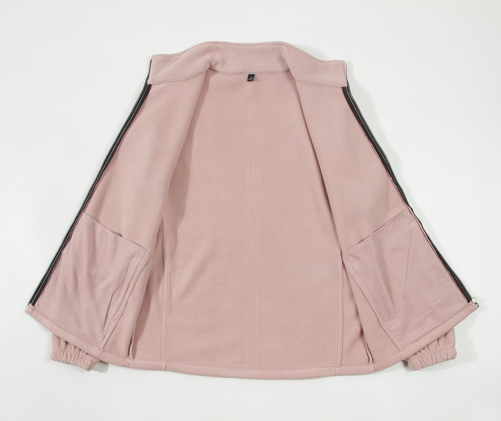 320g doublesided fleece with customizable logo jacket warm and comfortable double sided fleece jackets stand up collar and full zipper design