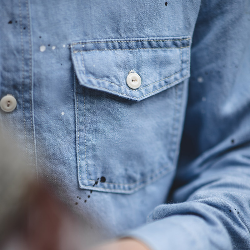 Long Sleeve Mens Splattered Ink Print Shirt - Stylish Casual Wear