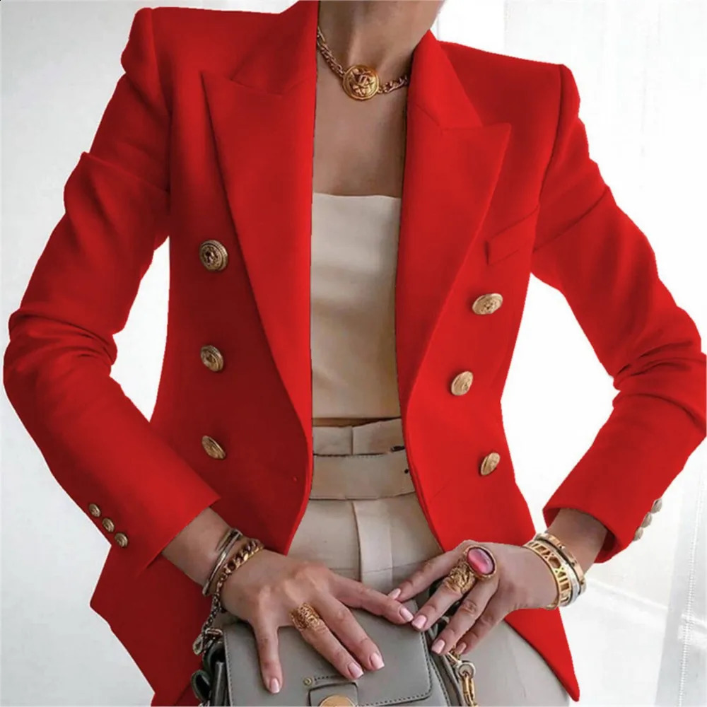 Casual Long Sleeve Blazers Femme Women Coat Fashion Jacket Outerwears Office Blazer Woman Clothes Spring Autumn 250811