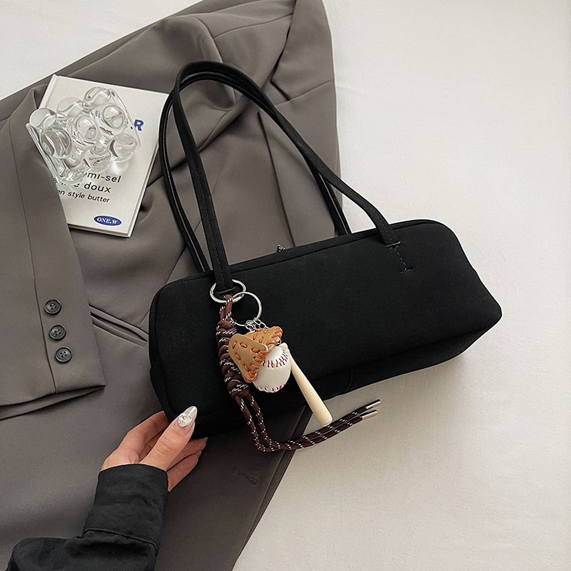 High-End Fashion Underarm 2025 Korean Style Trendy Suede Baguette Commuter Women's Shoulder Bag ddmymoon