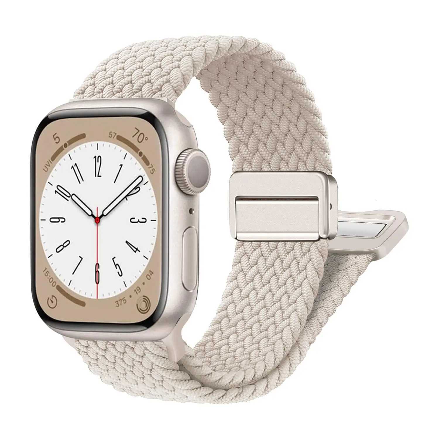 Braided Strap For Apple Watch Band 40mm 45mm 41mm 44mm 49mm 38 Magnetic Buckle Nylon Bracelet iWatch Series SE 7 5 6 8 9 Ultra 2 W250811