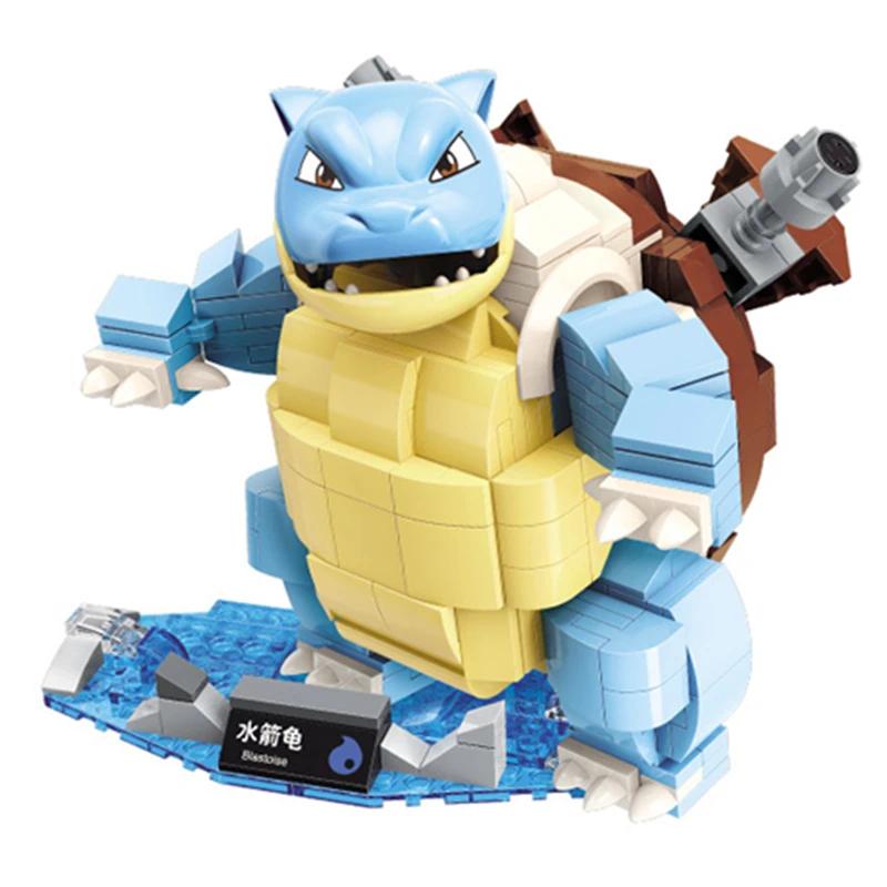 Original Box Anime Cartoon Pokemon Pikachu Bulbasaur Building Blocks Bricks Sets Movie Dolls Model Kids Toys for Children Gift Action Figure