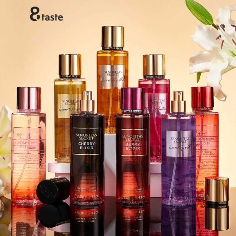 250ml Body Spray Flower Fruit Lasting Perfume Natural Plant Love Spell Scent Velvet Petal Fragrance Crushed Flash Gold Deodorant XJ250811