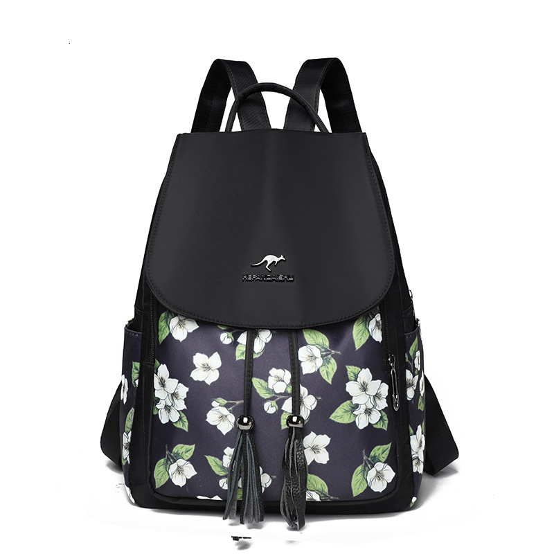 Fashion Printed Oxford Cloth for Women 2025 New Korean Style Casual Travel Large Capacity Ladies Backpack School Bag ddmymoon