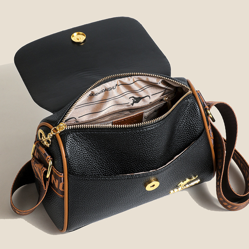 Soft Leather Cylinder High-End Pillow Women's New Simple Versatile Large Capacity Shoulder Crossbody Bag ddmymoon