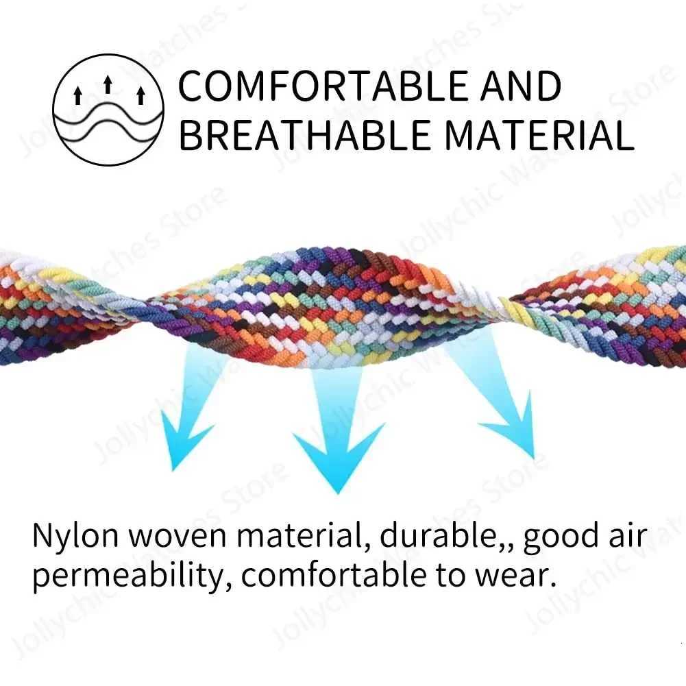 Braided Solo Loop Strap for Fitbit Versa 3 4 Band Adjustable Nylon Sport Watchband Bracelet for Fitbit Sense 2 Bands Watchband W250811