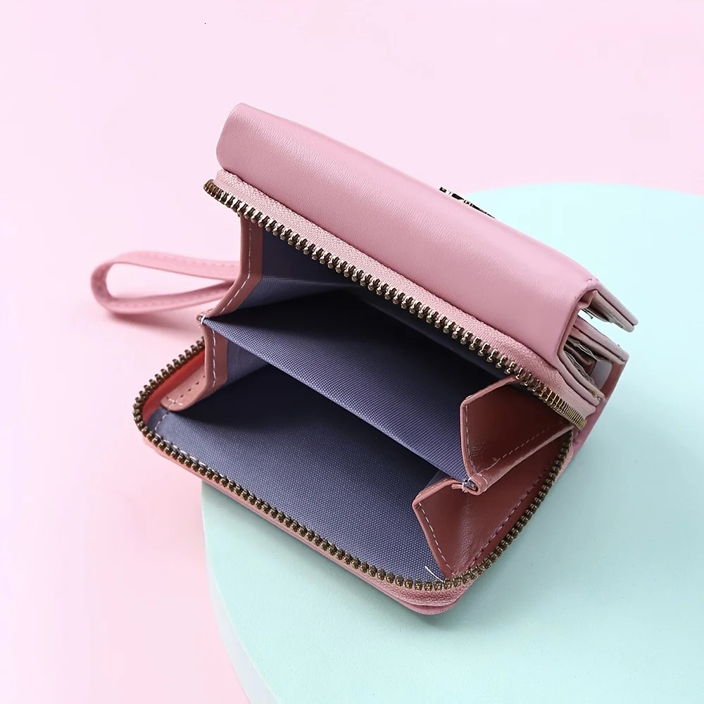 Classic Fashion Three Fold Wallet Coin Card Storage Womens Casual Student Small and Large Capacity 250811