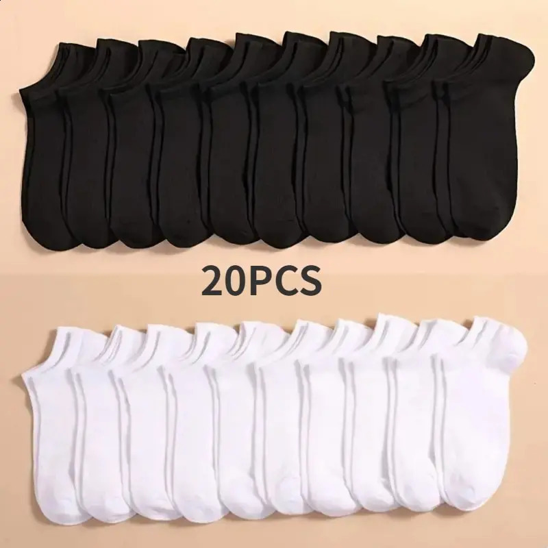 10 Pairs Unisex Casual Plain Color Boat Socks Thin Breathable Comfy Anti Odor Sweatabsorbing Low Cut Ankle For Men Women 250805