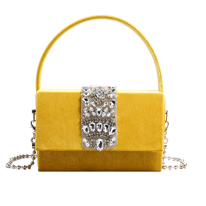 Trendy Bright Diamond Women's Candy Color Fashionable Rhinestone Shoulder Crossbody Small Square Bag ddmymoon
